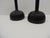 1990s Tall Asian Black Lacquered Faux-Wood Candleholders - Set of 2 For Sale - Image 5 of 6