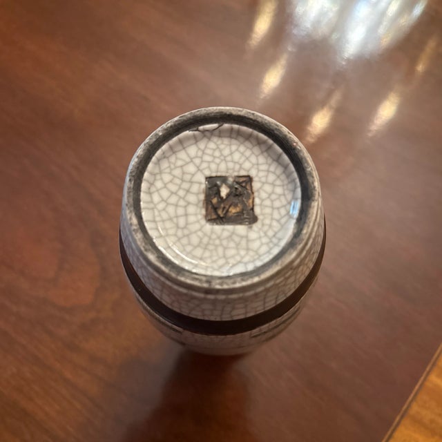 Early 20th Century Nanking Famille Verte Crackle Vase For Sale - Image 5 of 5