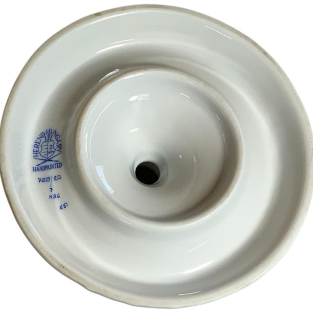 Mint Vintage Herend Rothschild Bird Single Candlestick Holder 7915/Ro Mint Condition Made in Hungary 1996 For Sale - Image 8 of 9