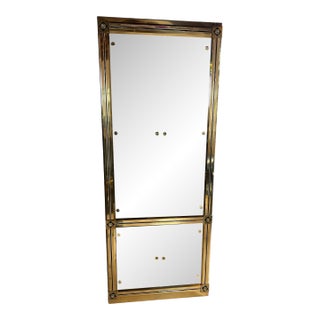 Mastercraft 1970s Mirrored Brass and Glass Curio Display Cabinet For Sale