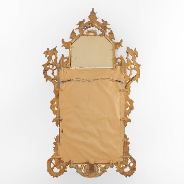Oversized 58" Antique French Louis XIV Carved Gilt Wood Mirror 19thC For Sale - Image 11 of 12