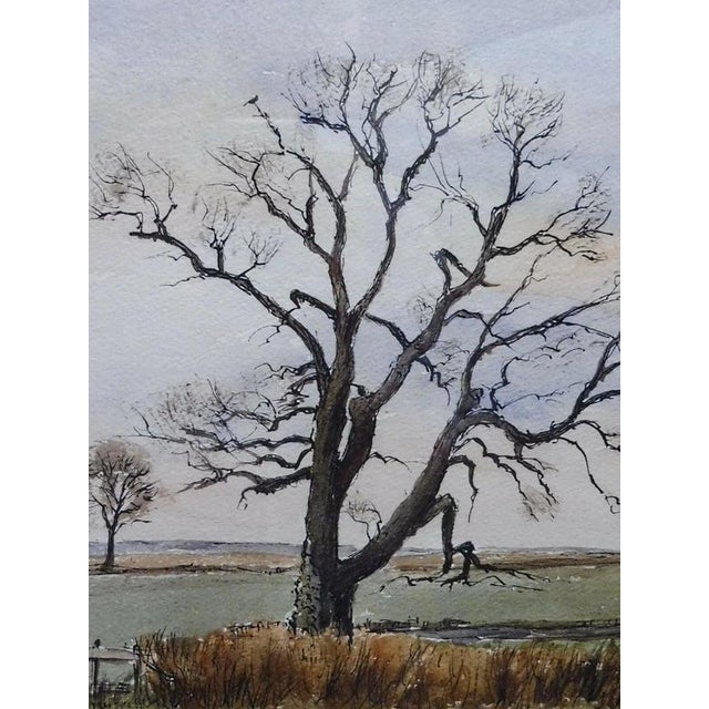 Ronald Birch, Near Little Rissington, Cotswold Landscape, Mid Century, Watercolour For Sale - Image 10 of 14
