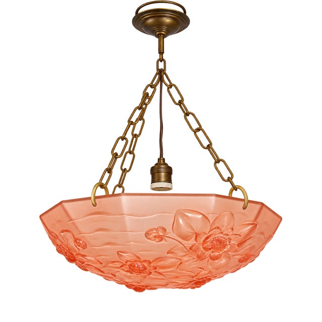 Art Deco Pendant Lamp from Ampla, France, 1930s For Sale