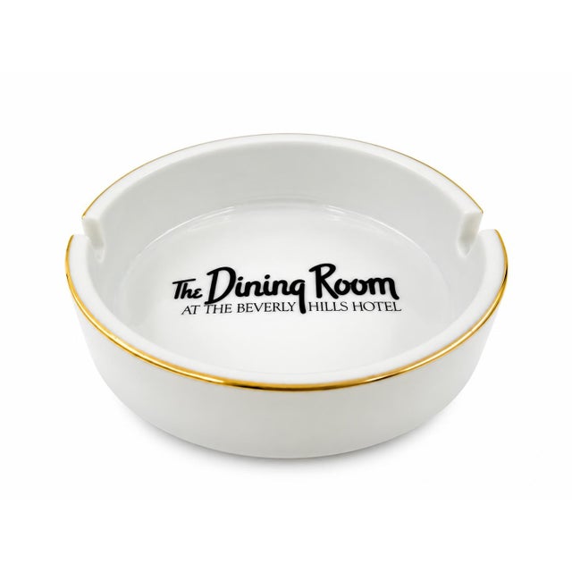 Vintage the Dining Room at the Beverly Hills Hotel Porcelain Ashtray For Sale In Washington DC - Image 6 of 10