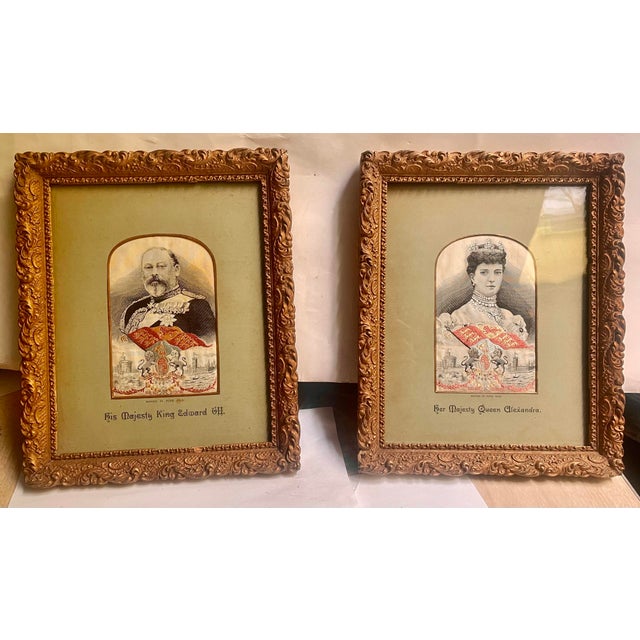 This is a very sweet pair of Stevengraphs finely woven from silk, of the royal couple looking their best. They are housed...