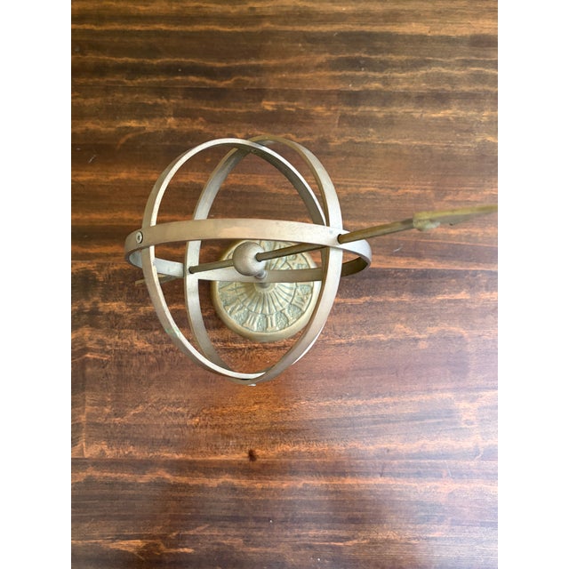 Vintage English Country Iron Garden Armillary Sundial For Sale - Image 10 of 11