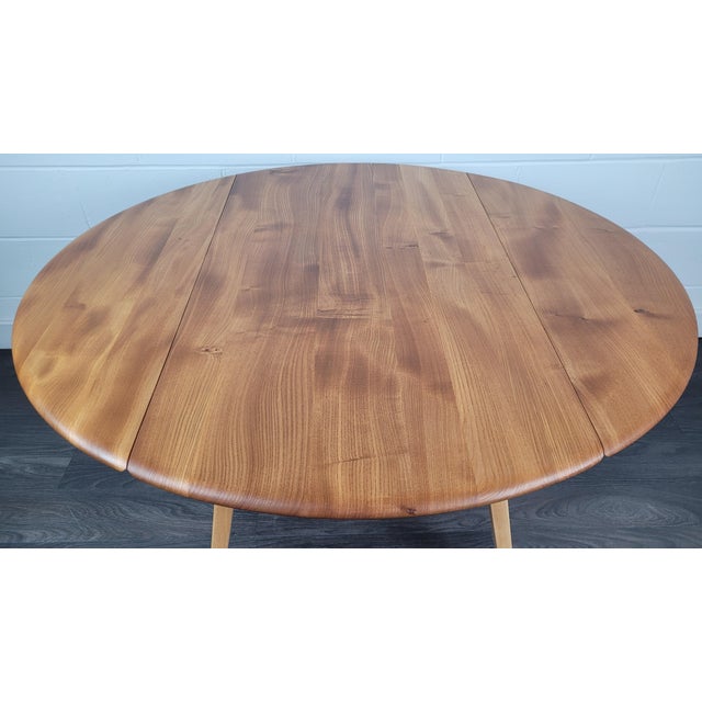 Wood Drop Leaf Dining Table by Lucian Ercolani for Ercol, 1970s For Sale - Image 7 of 12
