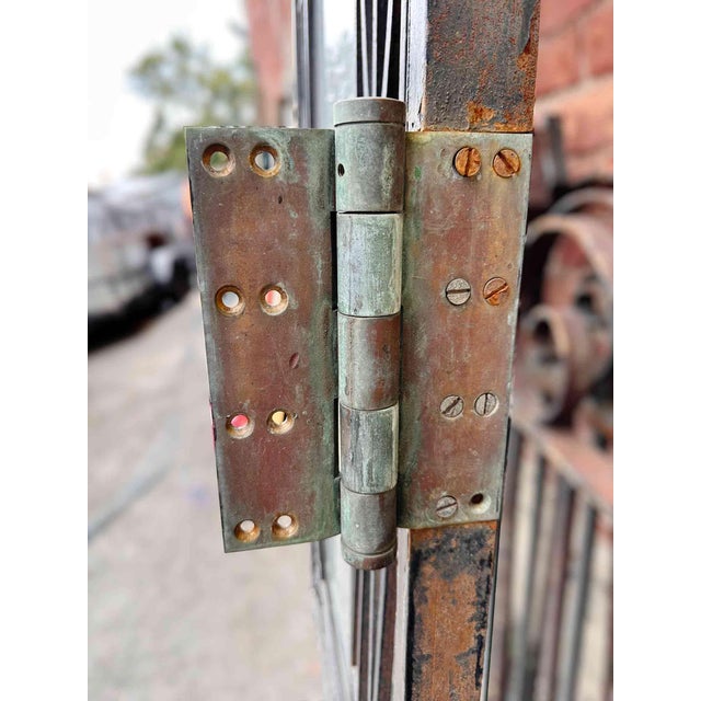 Antique Wrought Iron Georgian Style Entry Door For Sale - Image 4 of 6
