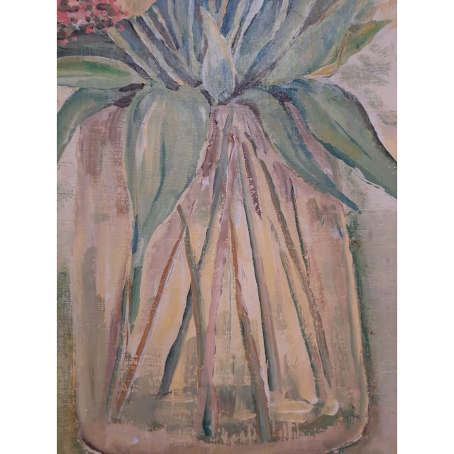Garden Floral Painting Two Bouquets Flowers For Sale - Image 10 of 11