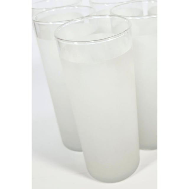 Frosted Highballs- Set of Six For Sale - Image 9 of 11