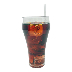 Vintage Faux Iced Cola Drink Prop in Glass Tumbler, Mid-Century Style Display Piece