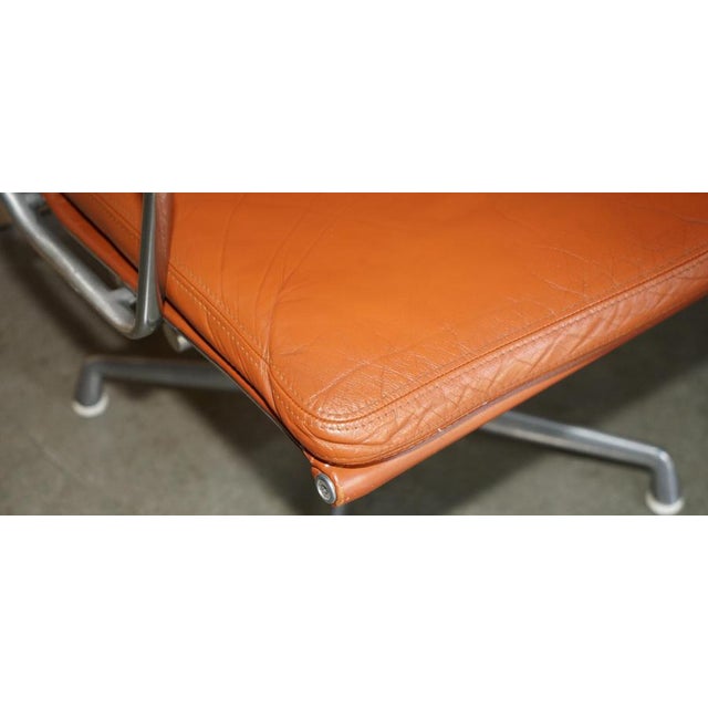 Animal Skin Soft Pad Captain's Chair in Cognac Leather from Herman Miller, 1977 For Sale - Image 7 of 18