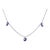 18k(750) White Gold Natural Amethyst Pendant Necklace With Chain For Sale