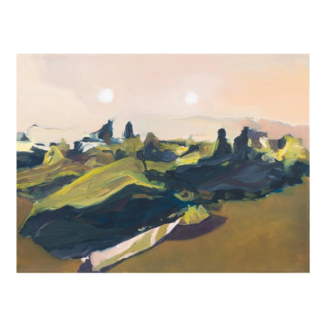 Two Moons, Oil on Canvas, 2014 For Sale