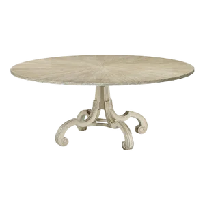 English Round Oak Dining Table - Venetian Silver
