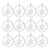 2020s Jeweled Metal Hanging Snowflake Ornament (Set of 12) For Sale - Image 5 of 5