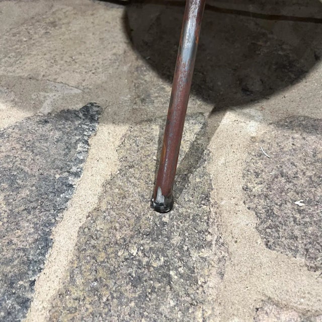 Gueridon Vintage French Tripod Tray Table, Metal & Wood, Mid-Century 1970s For Sale - Image 4 of 5