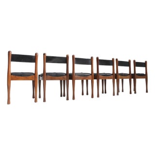 Vintage Italian Dining Chairs by Silvio Coppola for Bernini, 1970s, Set of 6 For Sale