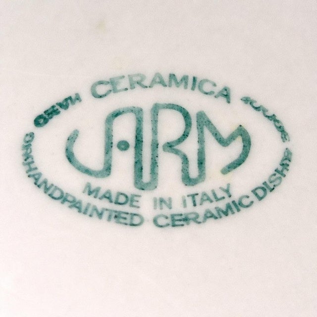 Late 20th Century Hand-Painted Italian Ceramic Fruit Charger Platter Ceramica Arm 16.5” For Sale - Image 4 of 7