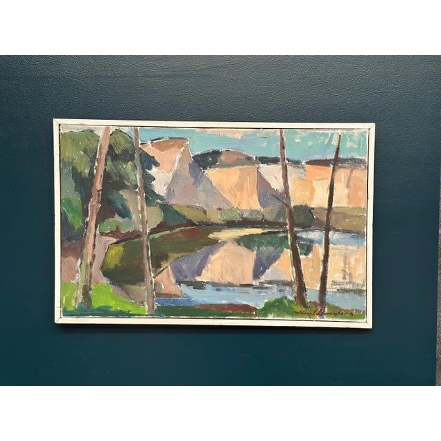 Knut Ljungberg, Abstract Landscape, 1960s, Oil on Canvas, Framed For Sale - Image 15 of 18