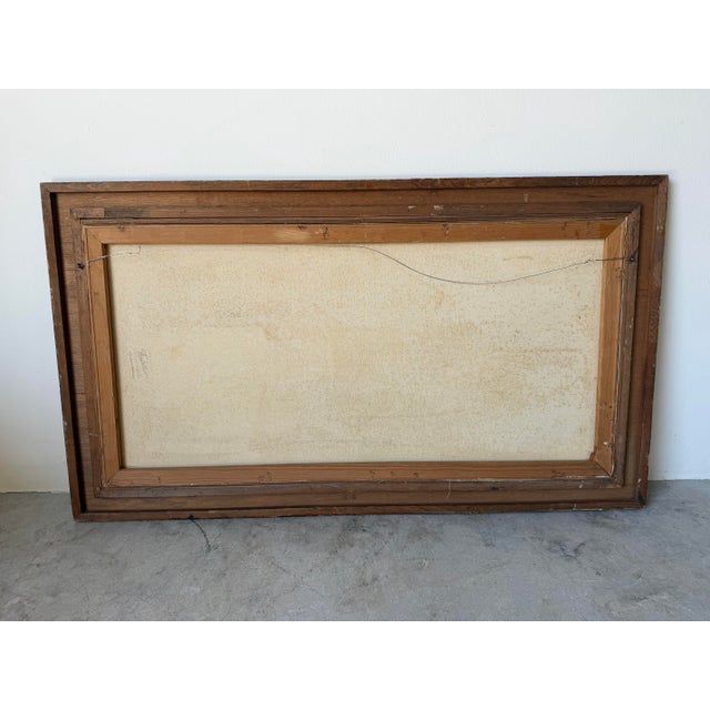 1970’s Liz Lemons Impressionist Coastal Landscape Oil on Canvas, Framed For Sale - Image 12 of 12