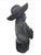 Folk Art Vintage Hand-Carved Volcanic Stone Whimsical Monkey With Sombrero & Bananas Garden Statue For Sale - Image 3 of 12