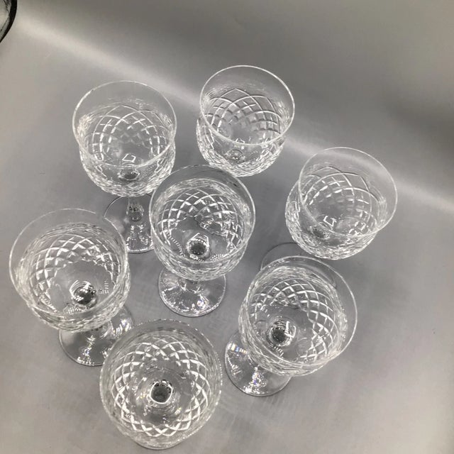 Vintage Mikasa Montclair Blown Cut Crystal Wine Glasses-Set of 7 For Sale - Image 10 of 13