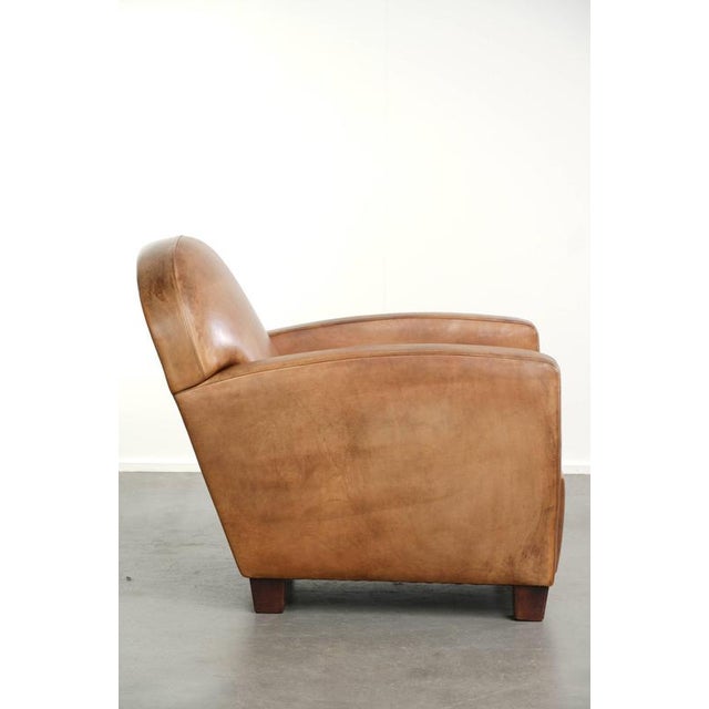 Vintage Sheepskin Club Chair For Sale - Image 3 of 13