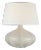 AERIN by Visual Comfort Signature Rana Medium Wide Table Lamp in Bone Craquelure with Linen Shade For Sale