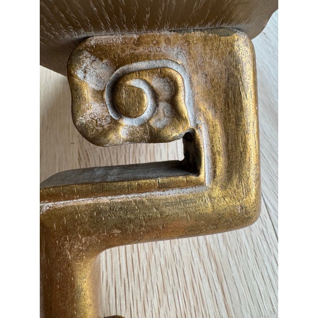 1930s Art Deco Carved Gilt Wood Wall Brackets / Shelves - A Pair For Sale - Image 10 of 12