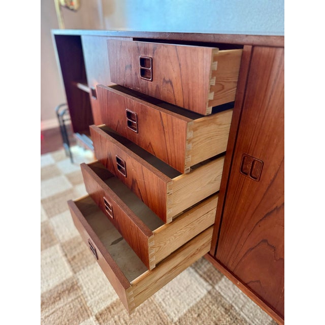 Wood A Stunning Classic Danish Mid Century Modern Teak Sideboard, Circa 1960s. For Sale - Image 7 of 12