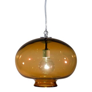 Lyra Pendant Light from the Versuvius Collection in Amber For Sale