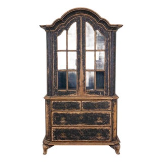 Period Rococo Cabinet with Glass Doors, circa 1820 For Sale