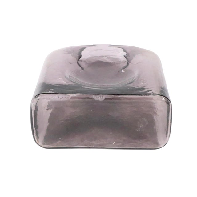 Mid 20th Century Blenko Double Spout Water Bottle in Amethyst Glass For Sale - Image 9 of 12