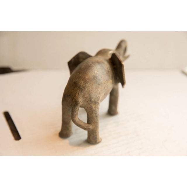 Old New House Vintage African Elephant Eating Sculpture For Sale - Image 4 of 8