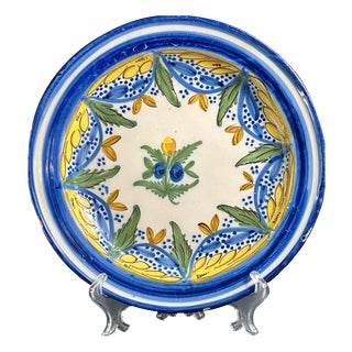 Antique Spanish Ceramic Plate, Manises, 19th Century For Sale