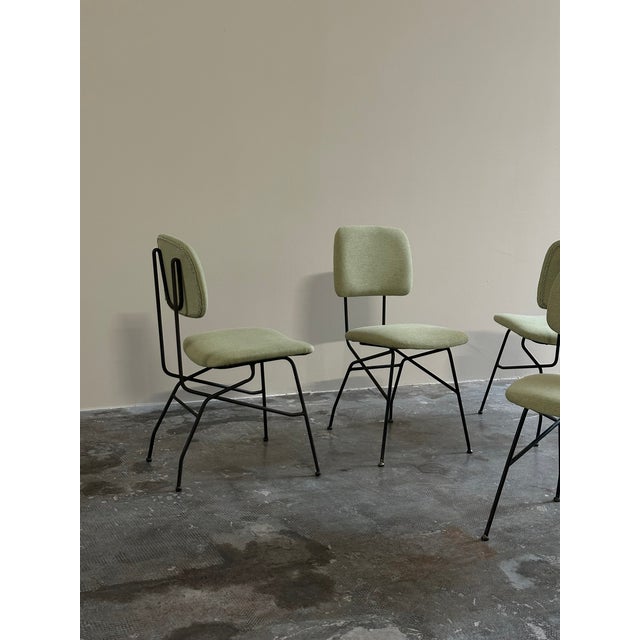 Metal Cocorita Chairs by Gastone Rinaldi for Velca Legnano, 1950, Set of 4 For Sale - Image 7 of 10