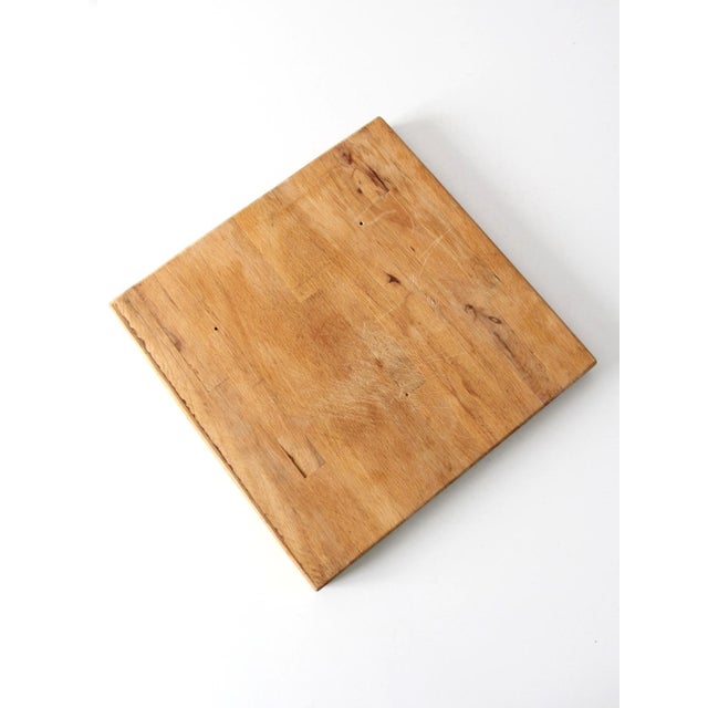 Vintage Handmade Wood Cutting Board For Sale - Image 11 of 12