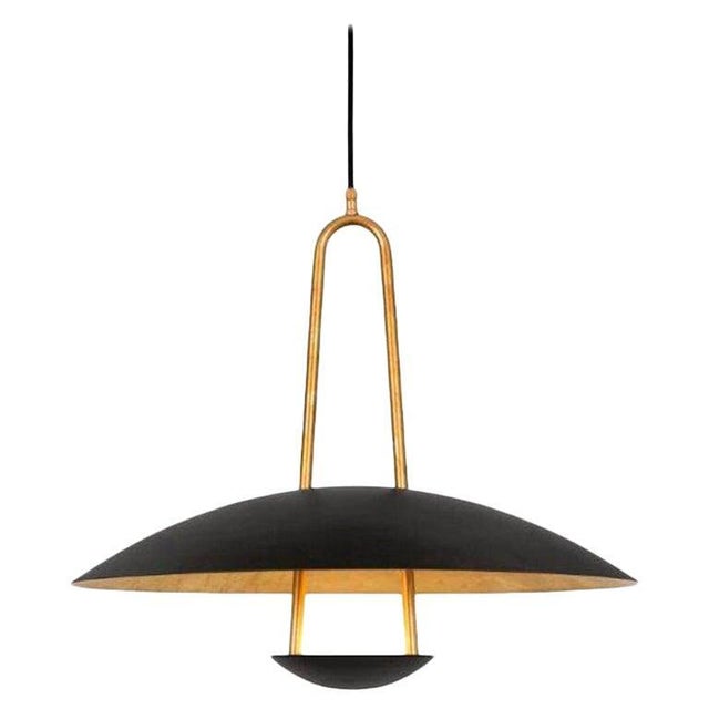 Metal Satellit 55 Brass Black Pendant Lamp by Johan Carpner for Konsthantverk For Sale - Image 7 of 7