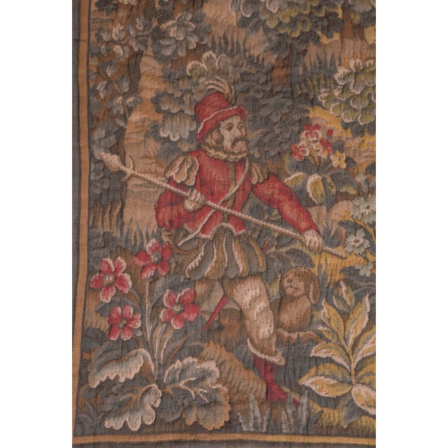 French French Needlepoint Hunt Scene Tapestry For Sale - Image 3 of 4