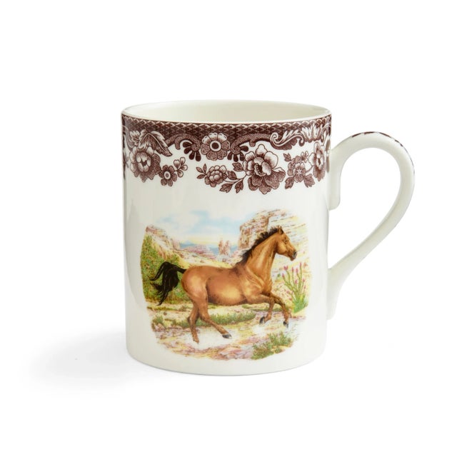 English Spode Woodland Horses 16 oz. Mug, American Quarter Horse For Sale - Image 3 of 3