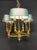 1980s Bouillotte Style Brass 3 Arm Chandelier With Green Tole Shades by Lightolier For Sale - Image 16 of 16