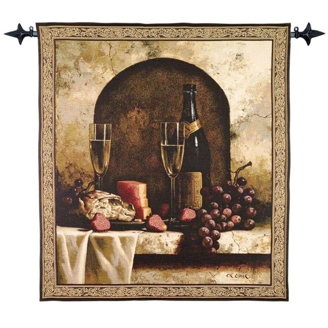 This beautiful tapestry is woven on a jacquard loom by skilled weavers, keeping alive the centuries old tradition of...