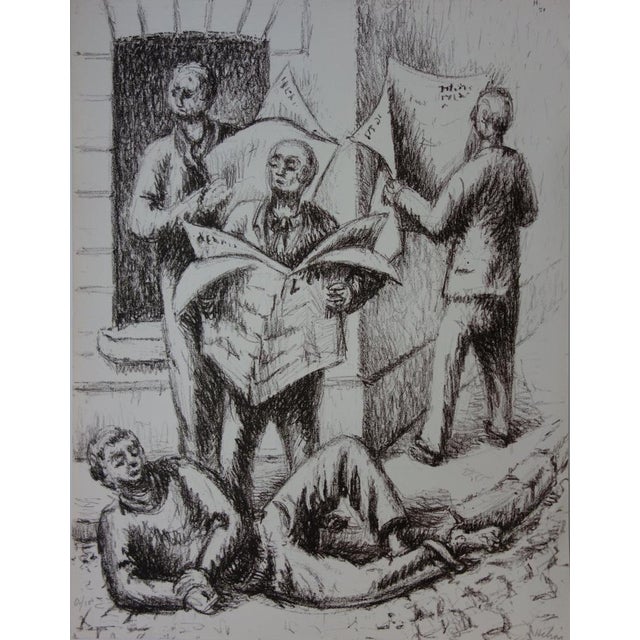Jean Helion, Lecteurs de journaux, Lithograph For Sale - Image 6 of 6
