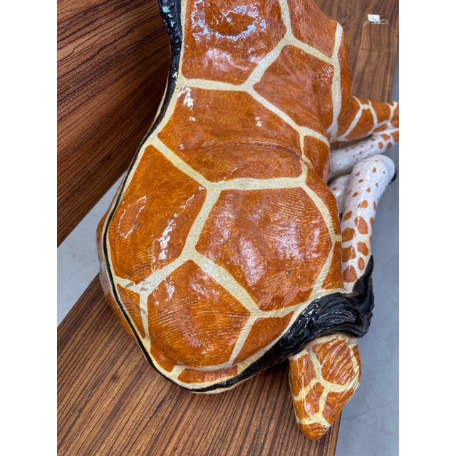 Large Italian Majolica Terracotta Glazed Giraffe For Sale - Image 12 of 12