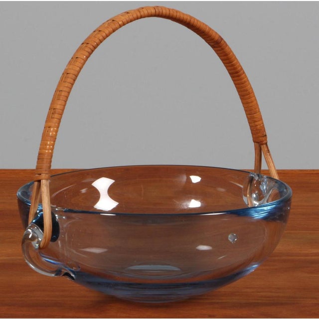 1960s Bowl in Glass & Cane from Holmegaard, 1960s For Sale - Image 5 of 6