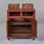 Pair of 19th Century Chinese Gansu Red-Painted Cabinets With Polychrome Floral Decoration For Sale - Image 9 of 13