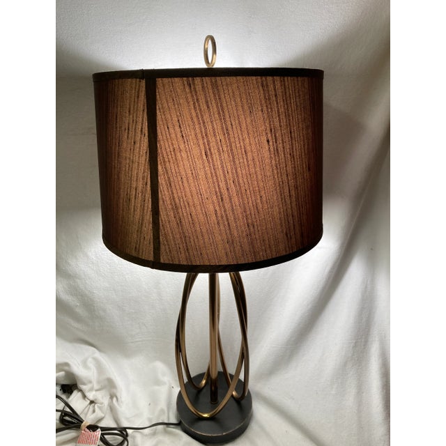 Late 20th Century Late 20th Century Uttermost Contemporary Abstract Brass Table Lamp For Sale - Image 5 of 7