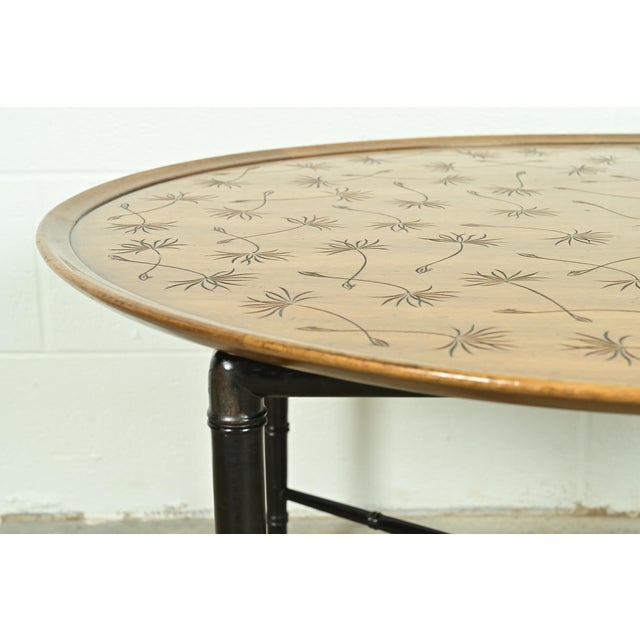 Brown Kittinger Hollywood Regency Faux Bamboo Cocktail Table, Circa 1950s For Sale - Image 8 of 11