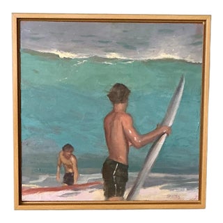 Contemporary Beach Painting “Surf Arrangement No.61” by Doug Stotts For Sale